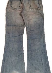 acid wash blue jeans