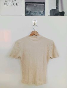 Ribbed Knit Short Sleeve Top