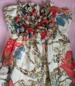 Floral Strapless Dress