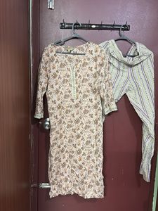 Floral Print Kurta with Matching Pants