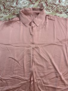 Chic Satin Collared Blouse