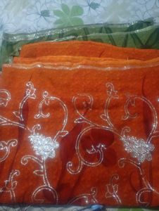 Designer Saree with Embellishments