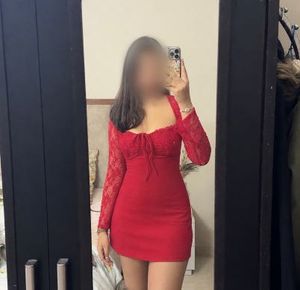 Red Lace Detail Mini Dress