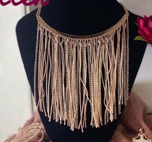 Rose Gold Waterfall Chain Necklace