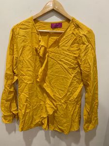 Yellow Ruffled Blouse