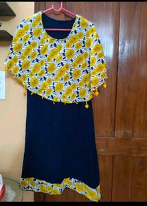 Maxy Style Long Blue Top