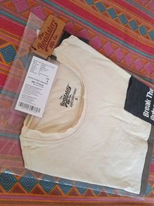 Roadster Men Beige Colourblocked Raw Edge T-shirt