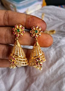 Party Wear Cz Earings Unused