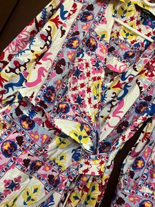 Bohemian Print Wrap Dress
