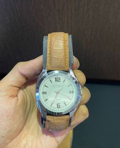 Laurels Watch Classic Brown Leather Strap