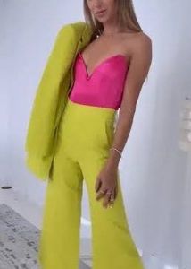 Zara Chic Lime Green Pants (label missing)