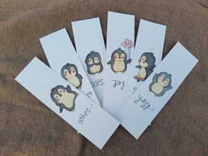 Cute Penguin Bookmarks - Set of 6