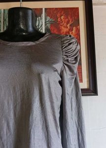 Women's Grey Long Sleeve Top