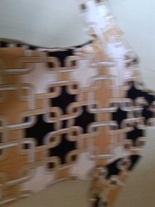 Retro Geometric Print Turtleneck Top