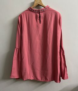 Elegant Pearl Neckline Top