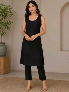 Black Chikankari Kurta with dupatta