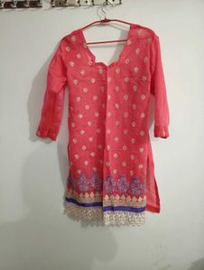 Beautiful Pink Kurta lining with salwar