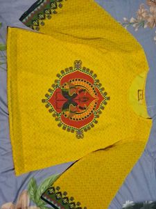 Yellow Printed Top