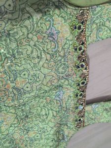 Beautiful Green &amp; Navy Blue Kurta Set