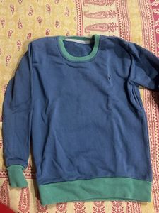 Blue & Green Crewneck Sweatshirt for kids