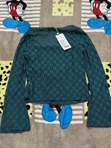 Stylish Green Lace Top