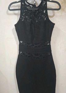 Chic Black Cut-Out Mini Dress