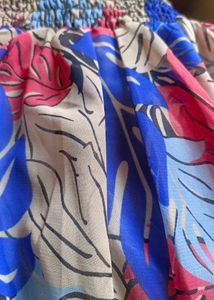 Boho Leaf Print Maxi Skirt