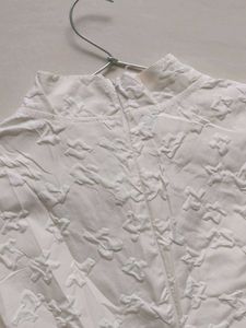 cheongsam white puff sleeve dress