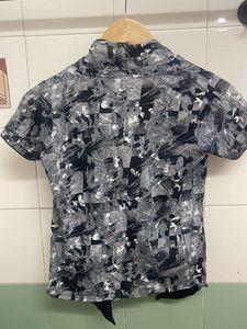 Men's Abstract Print Short Sleeve Shirt