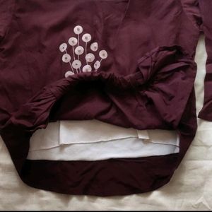 Brand New Embroidered Maroon Top