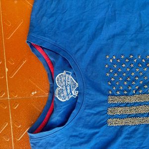 Blue American Flag T-Shirt