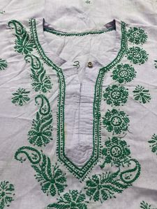 Embroidered Cotton Kurta