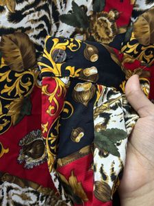 Bold Print Button-Up Top