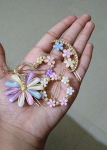 Cute Floral Hair Clip Set