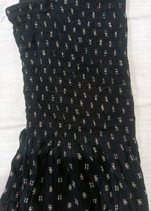 Black &amp; White Patterned Tube Top