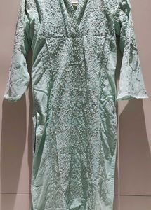 Embroidered sea Green Kurta set
