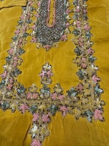 real work desighner Yellow plazo set