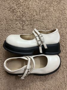 White Mary Jane Platform Shoes