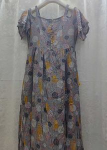 Grey Cold Shoulder Kurta