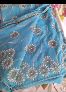 Party wear embellished saree