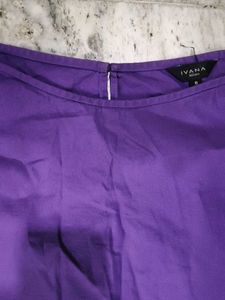 Purple Ruffle Sleeve Top