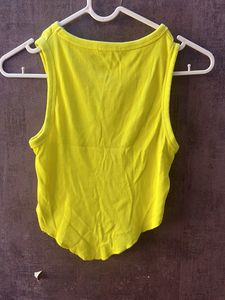 Yellow Crop Top Corset Style