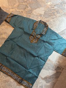 Beautiful Teal Embroidered Kurta