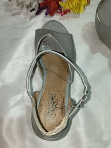 Stylish Grey Wedge Sandals
