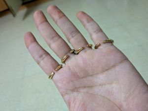 Set of Colorful Enamel Rings