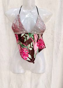 39. Boho Floral Halter Neck Blouse