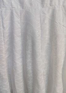 Elegant White Chikankari Kurta cum gown