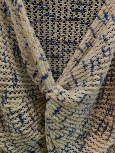 Crocheted Open Weave Cropped Cardigan