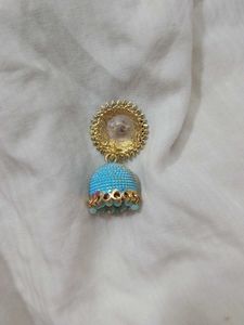 Stunning Blue Jhumka Earrings