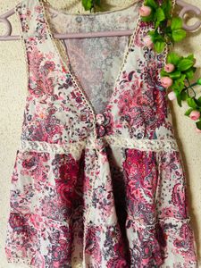 Bohemian Floral Print Blouse